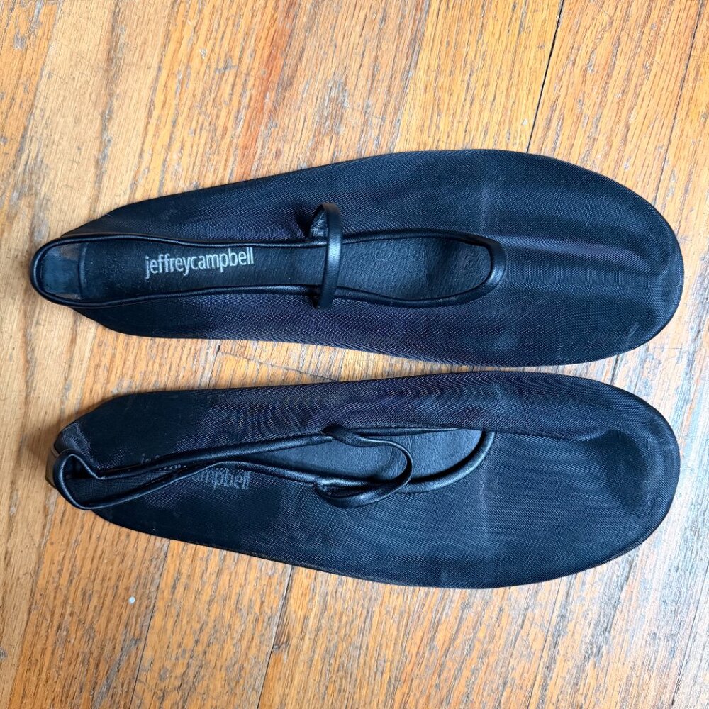 Jefferey Campbell: Swan Lake Mesh Ballet Flat, Black - Picture 8 of 8